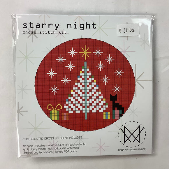 Cross Stitch Kit “Starry Night” by Diana Watters Handmand