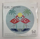 Cross Stitch Kit “Miami Flamingos” by Diana Watters Handmand