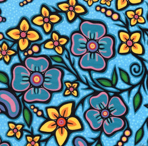 Ojibway Florals Turquoise 01