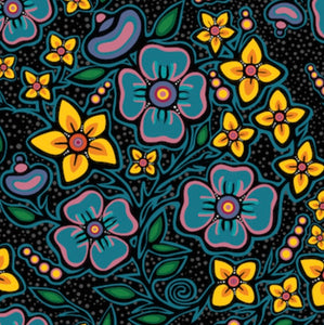 Ojibway Florals Black 01