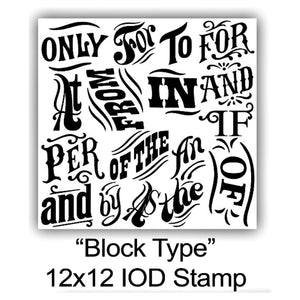 BLOCK TYPE 12×12 IOD STAMP