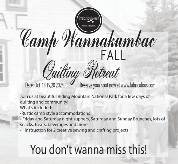 Camp Wannakumbac Fall Retreat Oct  18,19,20 2024