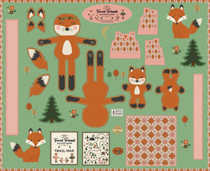 Forest Friends Doll Panel Vixen Woodland Fox