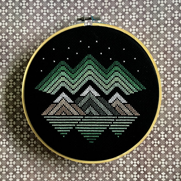 Cross Stitch “Northern Lights” by Pigeon Coop
