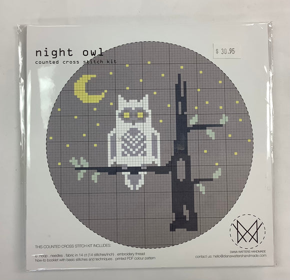 Cross Stitch Kit “Night Owl” by Diana Watters Handmand