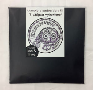 Embroidery kit “I Read Past My Bedtime” by Hook, Line and Tinker