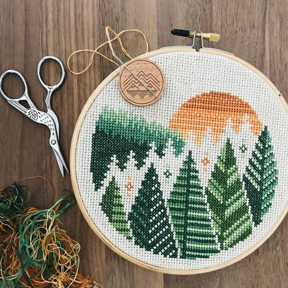 Cross Stitch “Northern Forests” by Pigeon Coop