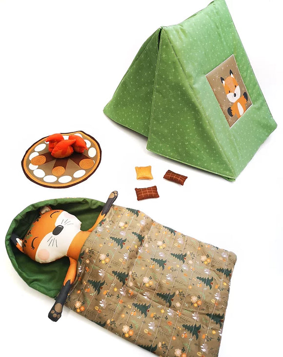 Forest Friends Doll Tent and Sleeping Bag Panel Woodland