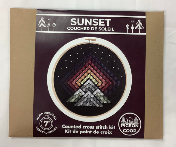 Cross Stitch “Sunset” by Pigeon Coop