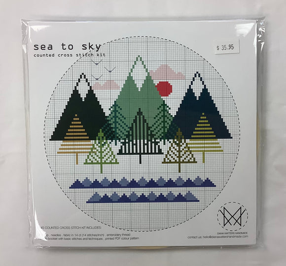 Cross Stitch Kit “Sea To Sky” by Diana Watters Handmade