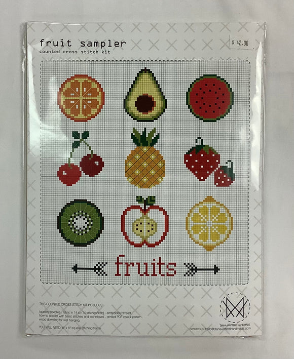 Cross Stitch Kit “Fruit Sampler” by Diana Watters Handmand